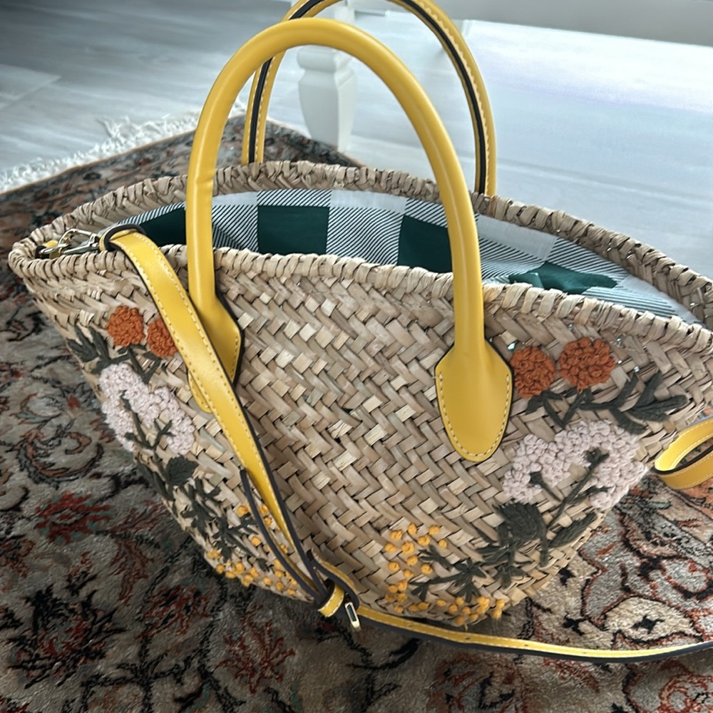 Zara embroidered straw bag - Picture 2 of 5